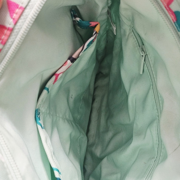 Vera Bradley "Lighten Up" slim crossbody mint with flowers - Picture 7 of 8
